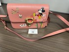 Disney X Coach Studio Shoulder Bag Mickey Mouse Flowers Burnt Coal Ch413 Rare
