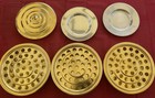 3 Gold Artistic Churchware Communion Tray Rw500-ab   Lid   2 Silver Bread Plates