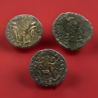 3 Small Genuine Ancient Roman Coins 260-360ad Nice Details