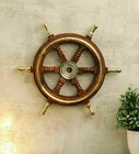 Wooden Ship Wheel-nautical Home Wall Decor-18  Captain Boat Ship Steering Wheel