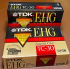 Tdk Ehg Tc-30 Vhs C Camcorder Tapes Extra High Grade Sound Color Sealed 2 Pack