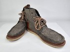 Toms Mens Grey Wool Quilted Searcher Chukka Ankle Boots Size 9
