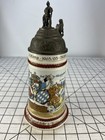 Antique German Regimental Beer Stein 1903 1905 Munich Pewter Lid Infanterie Rgt