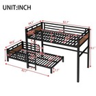 Twin Xl Over Twin Xl Metal Bunk Bed metal Loft Bedseparable Bunk Bedsraised