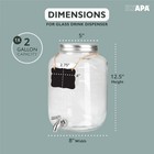 Outdoor Glass Beverage Dispenser With Stainless Steel Spigot - 2 Gallon