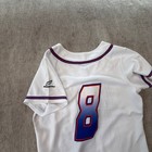 Worth Fastpitch Raiders Softball Jersey White Red Blue Button Up S16wj150 Small
