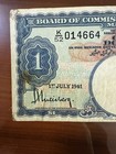 Malaya  1 One Dollar Banknote - George Vi  1 July 1941