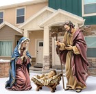 3 Pcs Metal Christmas Outdoor Nativity Scene Set  54 3 Inch