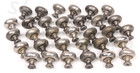 Vintage Pewter Cabinet Knob 31mm High End Drawer Pull Antique Original Lot Of 32