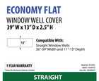 Economy Straight Flat Window Well Cover 39  W X 17  D X 2 5  H 1 12  Thick  Clip