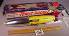 Vintage 1950 s Ideal Atomic Rocket Hard Plastic Toy  Friction Wind Up Space Mcm