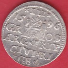R  Poland Lithuania 3 Groschen 1596 Riga Sigismund Iii Xf xf  Details  3151
