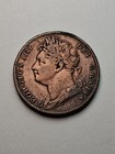 1822 Great Britain George Iv Farthing  fine Condition  Colorful Toning 