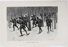 The March Of Rogers  Rangers Frederic Remington Snowshoes 1901 Harper s Print