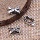 Braid Beard Dreadlock Beads Big Hole Hair Ring Silver Color Jewelry Bead 10pcs