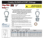 New Crosby A-1361 Eliminator 1 4  Single Grab Hook   4 300 Lbs  1049797 Gr 100