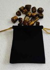 Tiger s Eye Rune Set  25pcs Elder Futhark Crystal Stones  Viking Norse Runes