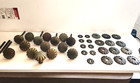 Antique Door Knobs   Backplates Set Scallop Seashell Maritime Victorian Brass