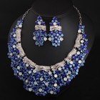 Luxury Women Crystal Jewelry Set Fashion Necklace Earrings Party Muslim Ladies