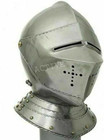 Christmas Medieval Larp Knight Replica Engraved Warrior Helme Close Armor Silver