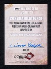 2017 Topps The Walking Dead Evolution 1 1 Clinton Yeager Auto Sketch 1m1a