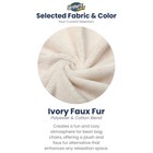 Ultimate Sack 5 Ft Foam Filled Fur Covered Bean Bag Chair With Footstool  Navy
