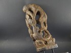 Antique Carved Wood Monkey On Stand African Or Asian Japanese 12  