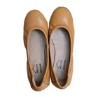 Alpine Swiss Ballet Flats Womens 6 Vera Tan Leather Elastic Classic Preppy Brown