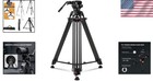 Professional Fluid Head Tripod  Quick Release Plate Included