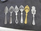 6pc Absinthe Spoons Reticulated Lucid Absente Gold Grande