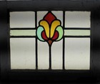 Pretty Abstract Old English Leaded Stained Glass Window 20 x 15 3 4 