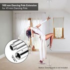 Yescom 500 Mm New Chrome Dancing Pole Extension For 45 Mm Spinning Pole  Silver
