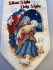 Handmade Nativity Scene Christmas Crosstich Wall Decor   Welcome Banner