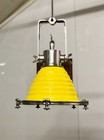 Retro Yellow Enamel Industrial Pendant Ceiling Hanging Light Home Decor Fixture