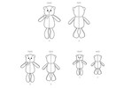 Sewing Pattern Large 18  13  11  Stuffed Animal Soft Toy Teddy Bear Plushie 3185