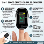 2-in-1 Fingertip Blood Glucose And Oxygen Monitor Spo2 Glucose Meter Pulse Rate