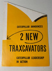 Caterpillar Announces 2 New Traxcavators 955 933 Die Cut Tractor Brochure Vtg