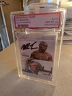President Donald Trump   Mike Tyson Dual Signed Leaf Card Encapsulated Maga Auto