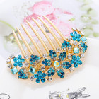 2 Pcs Flower Bridal Hair Comb Rhinestone Barrette Hairpin For Women Decorative C