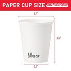 500 Pack 8 Oz Paper Cups  Disposable Coffee Cups  White Hot cold Beverage Dri   