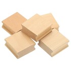  Blank Wood Rubber Stamp Mounts  5pcs Wooden Rubber Stamp Handle Hard 45x45mm