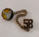 Washington Dc Souvenir 1958 Double Pin With Chain