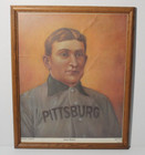 1909 Honus Wagner T-206 1982 Artist Signed Baseball Classics Sport Print Framed