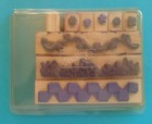 Stampin Up Border Builders Rubber Stamp Set Christmas Flowers Checked