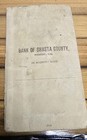 Vintage 1902 Bank Of Shasta County Redding Ca Checkbook Cover     
