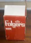 Folgers Coffee Can- Am Transistor Radio  9 Volt Battery  Hong Kong 1970s Works