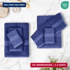 Basics 6-piece Fade-resistant 100  Cotton Towel Set  Soft And Absorbent 