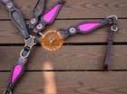 Western Horse Tack Set   Pink With Brown Tack Set