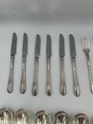 Vintage Oneida Ltd Sl   Gh Rogers Floral Ii 1938 Silverplate Flatware Set 24 Pc