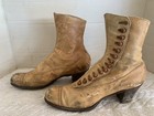 Antique  Knatt Bros Women   s Button Up Leather Victorian Era Narrow Boots